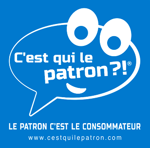 Ancien logo de CQLP, bleu, illustratif